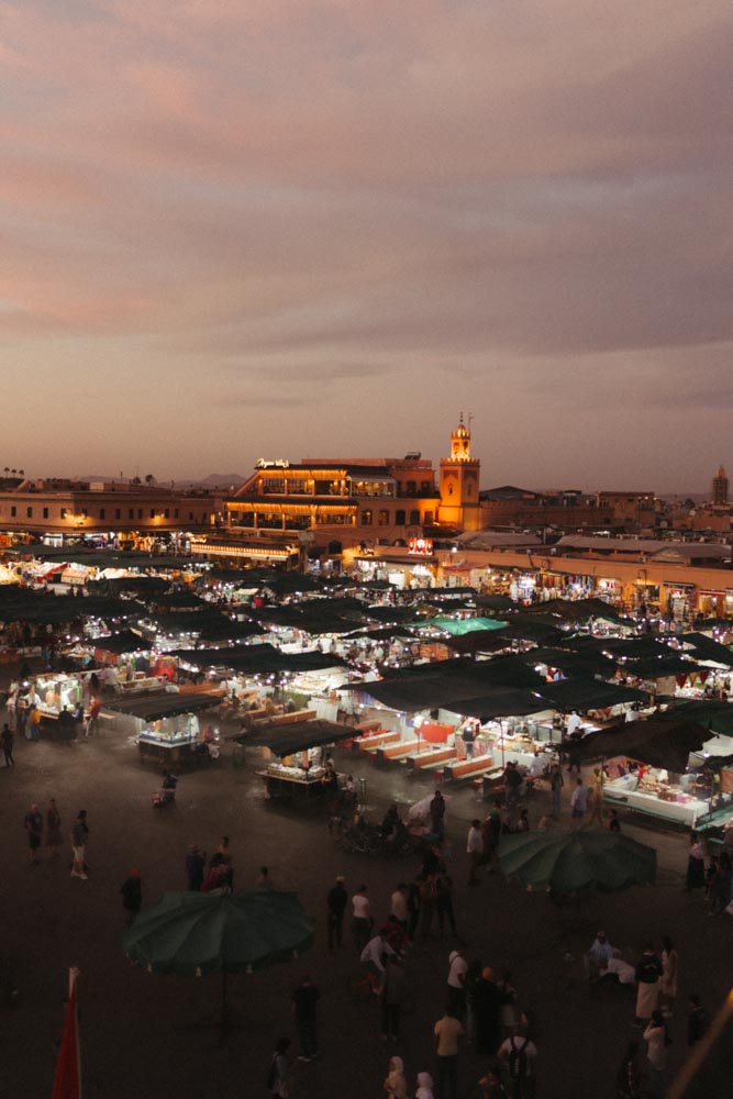 Jemaa el fna square sunset